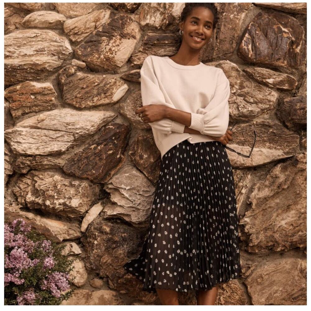 Abercrombie and Fitch Midi Pleated Skirt